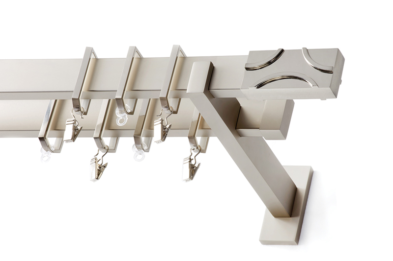 Anartisi - ΣΗΜΑΝΤΙΚΟ: Σε περίπτωση διαφοράς τιμής από το κατάστημα ισχύει παντα και μόνο η τιμή του καταστήματος Anartisi Κουρτινόξυλο Διπλό Inox YANKEE Π30 Νίκελ Ματ